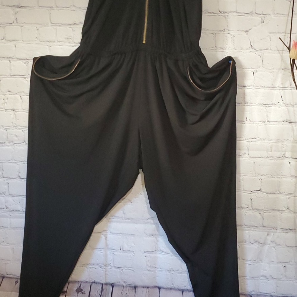 City Chic Sleeveless Baggie Jumpsuit Black Size XS - Picture 6 of 16